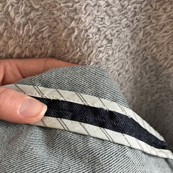 VTG Y2K Louie Denim Blazer Women 14 Dark Wash‎ Jacket Feminine Preppy - Picture 13 of 16